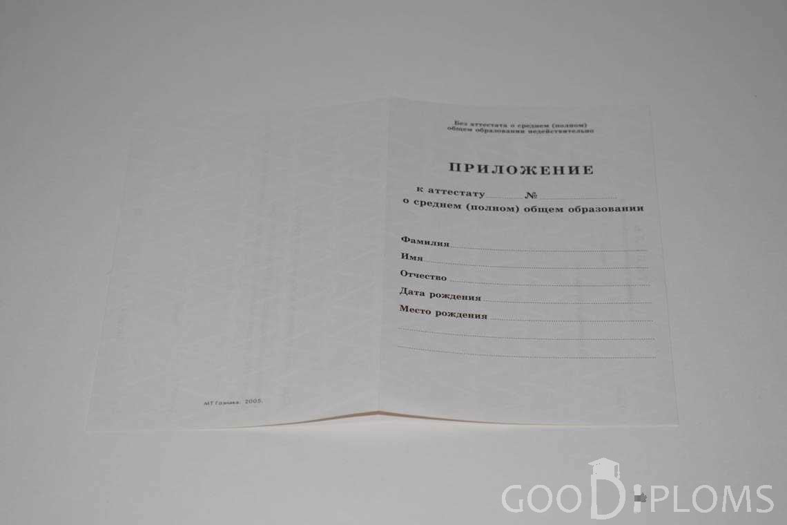 Приложение к Аттестату За 11 Класс период выдачи 1994-2007 -  Житомир