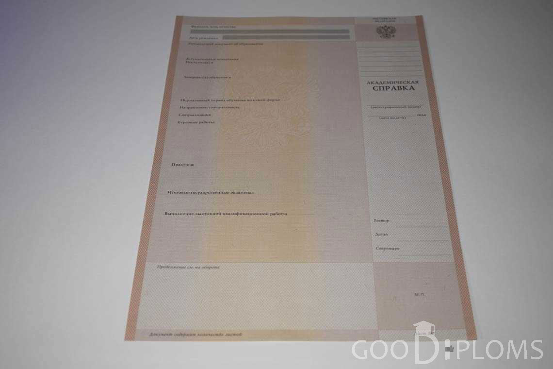 Академическая Справка Вуза период выдачи 1996-2009 -  Житомир