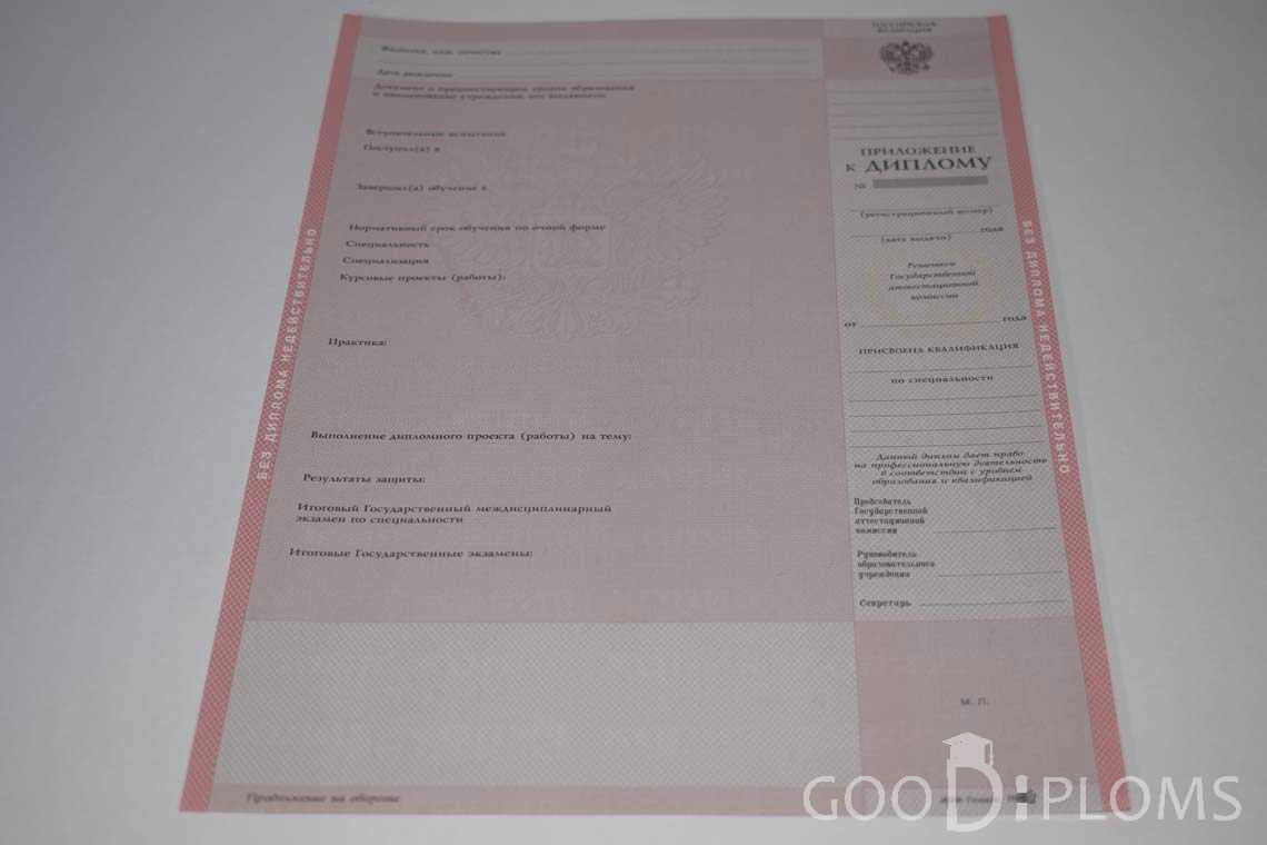 Приложение к Диплому Техникума период c 2003 по 2007 год - Житомир