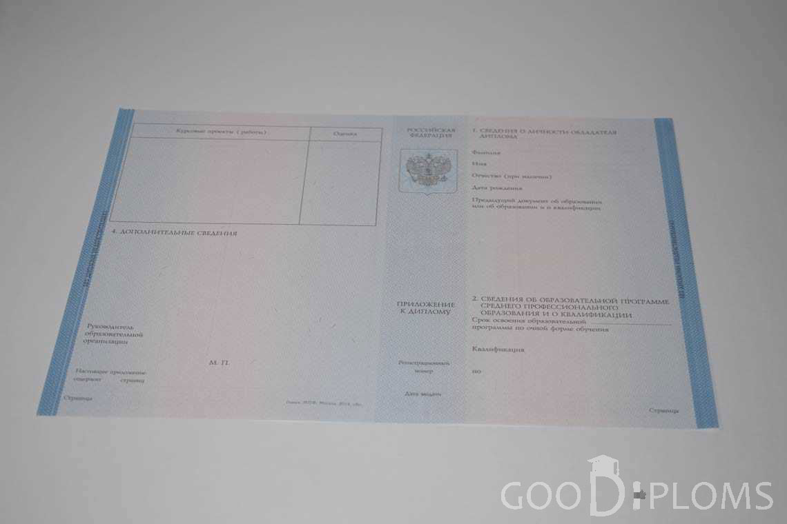 Приложение к Диплому Техникума период c 2014 по 2025 год - Житомир