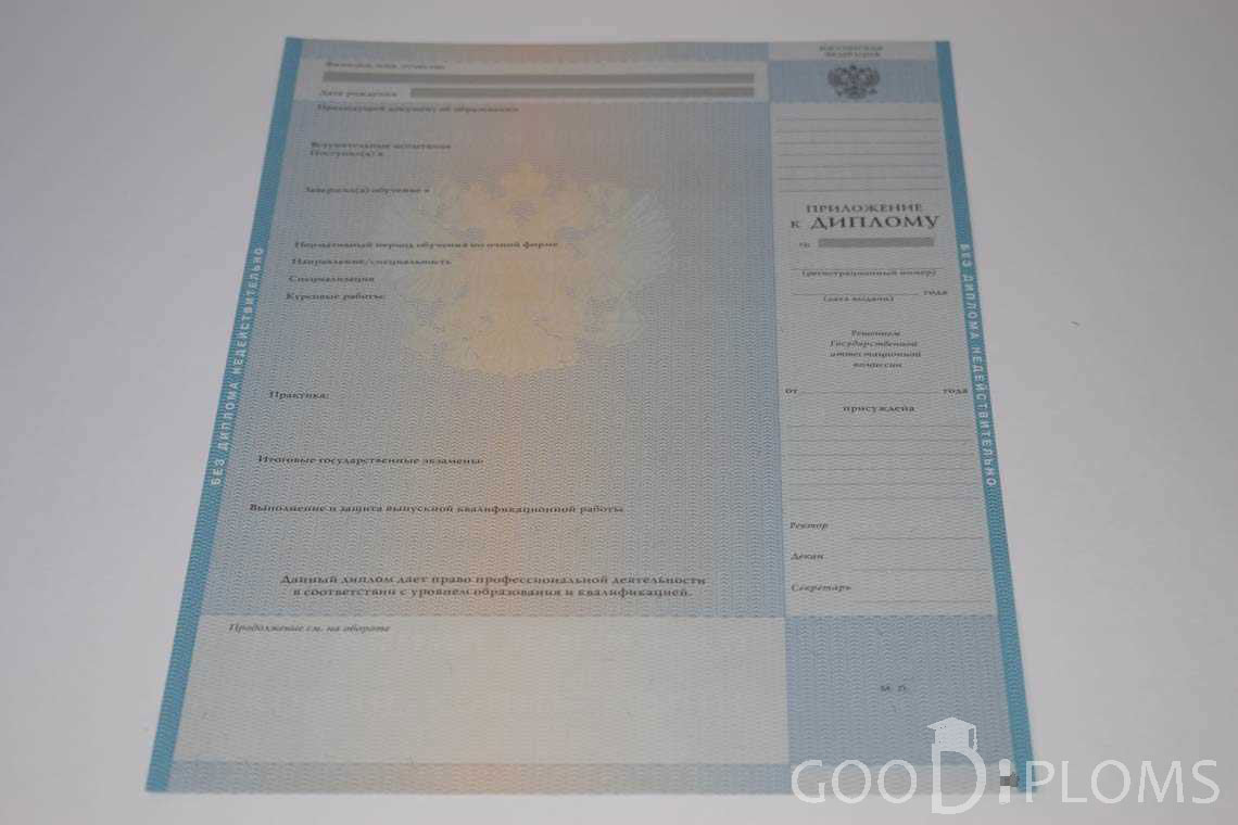 Приложение к Диплому о Высшем Образовании с Отличием - Житомир