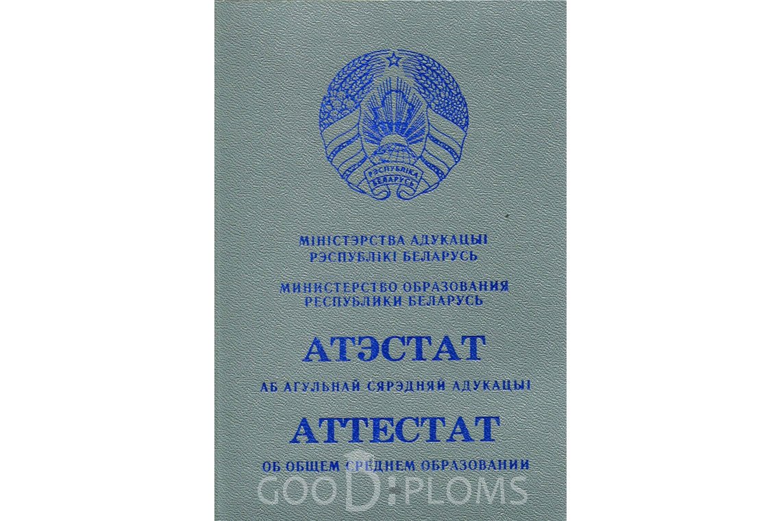 Белорусский аттестат за 11 класс - Обратная сторона- Житомир