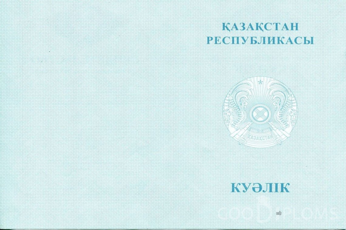 Казахский аттестат за 9 класс - Обратная сторона- Житомир